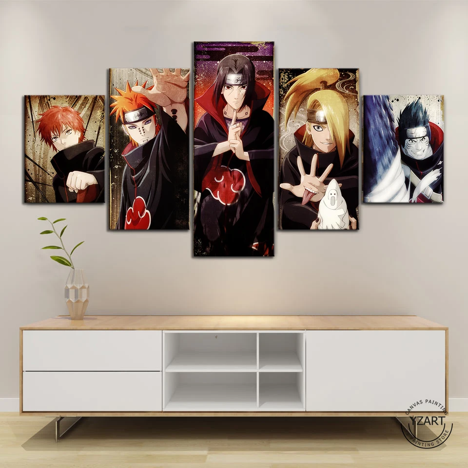 

5pcs Akatsuki Anime Poster HD Wall Picture Canvas Painting for Living Room Decor