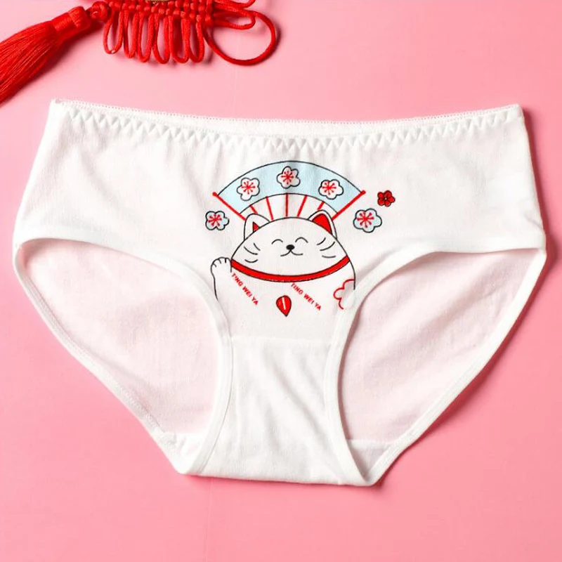 2021 красный Следопыт &quotдетское нижнее белье для девочек с принтом кота шорты