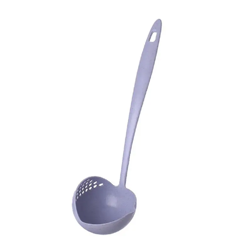 Ложка для супа из пшеничной соломы 2 в 1 с длинной ручкой|Ложки| |