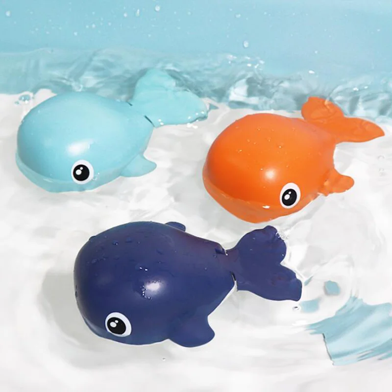 

Wonderlife Baby bath bathroom small toys cartoon small animal image mechanical transmission without battery is safer