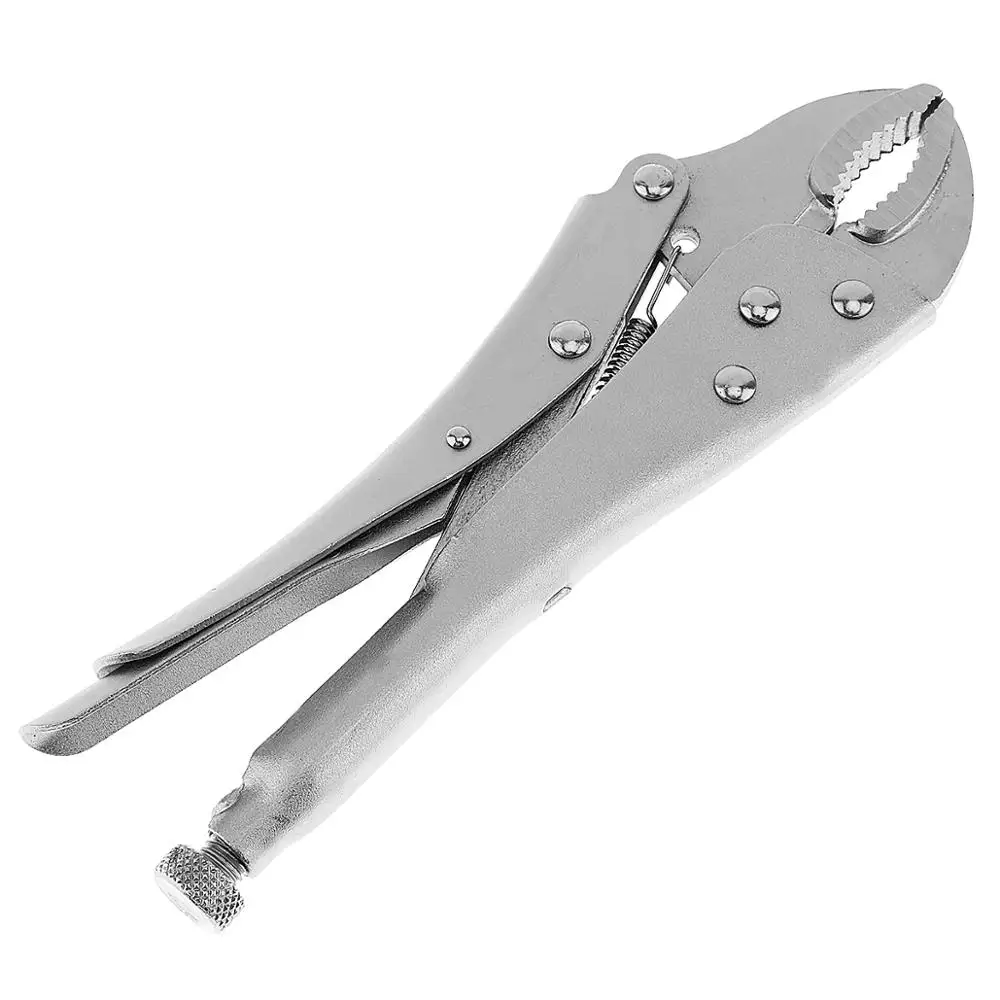 10 Inch 45 # Steel Vigorously Flat Pliers Hand Tools with Smooth Handle and Round Clamp Mouth Fast Fixing Clamp