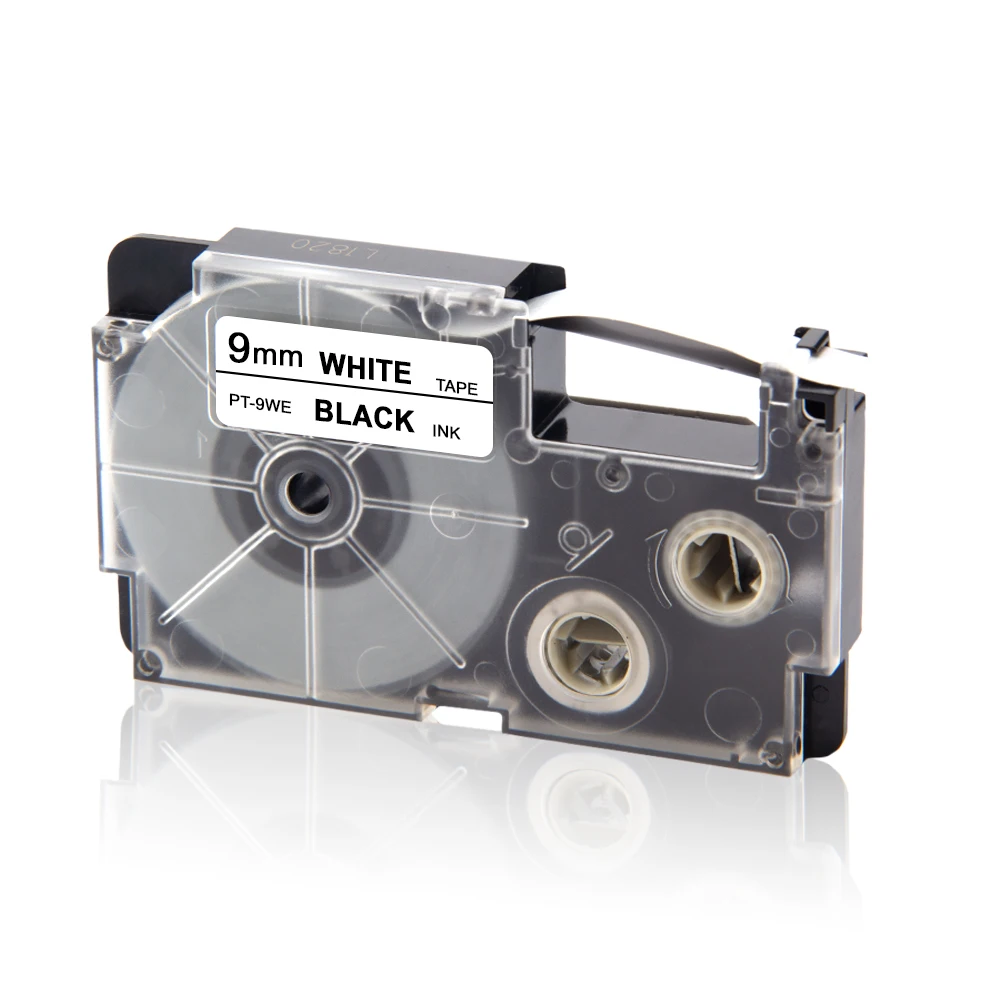 Оригинальная лента для этикеток цвет черный/белый принтера стандарта KingJim|Ленты