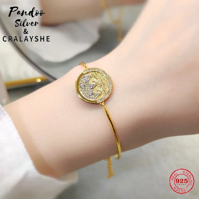 

2021 Fashion Charm Pure 925 Silver Original Jewelry,SWAN SHINE Cascading Waves Bracelet Charming Female Luxury Jewelry Gifts