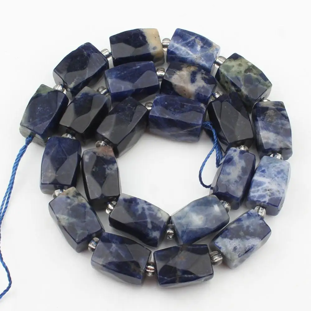 Blue Sodalite 11*16 мм натуральные бусины неправильной формы из Лабрадорита розового кварца шароит содалит бусины для изготовления ювелирных изделий Аксессуары для браслетов - Цвет: Blue Sodalite