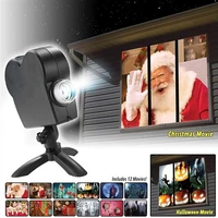 christmas laser projector 12 movies disco light projection movie window display theater stage wonderland lamp for christmas
