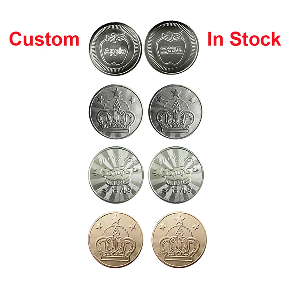 Жетоны для аркадных игр металлические 25 мм 100 шт. из нержавеющей стали | Спорт и