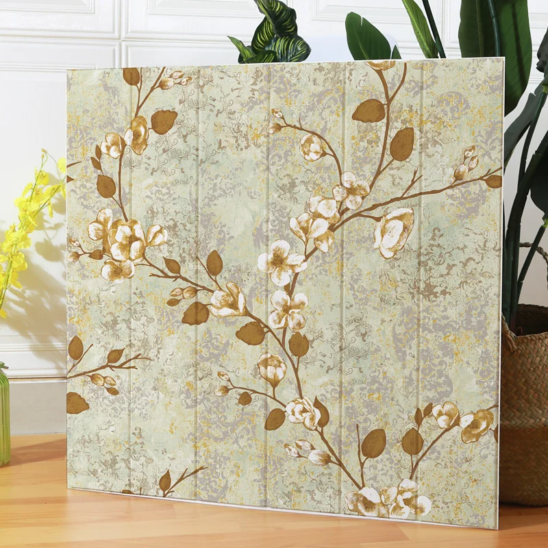 

Retro American waterproof Wallpaper Self-adhesive 3D wall sticker Decor Foam stickers for Bedroom TV background wall restaurant