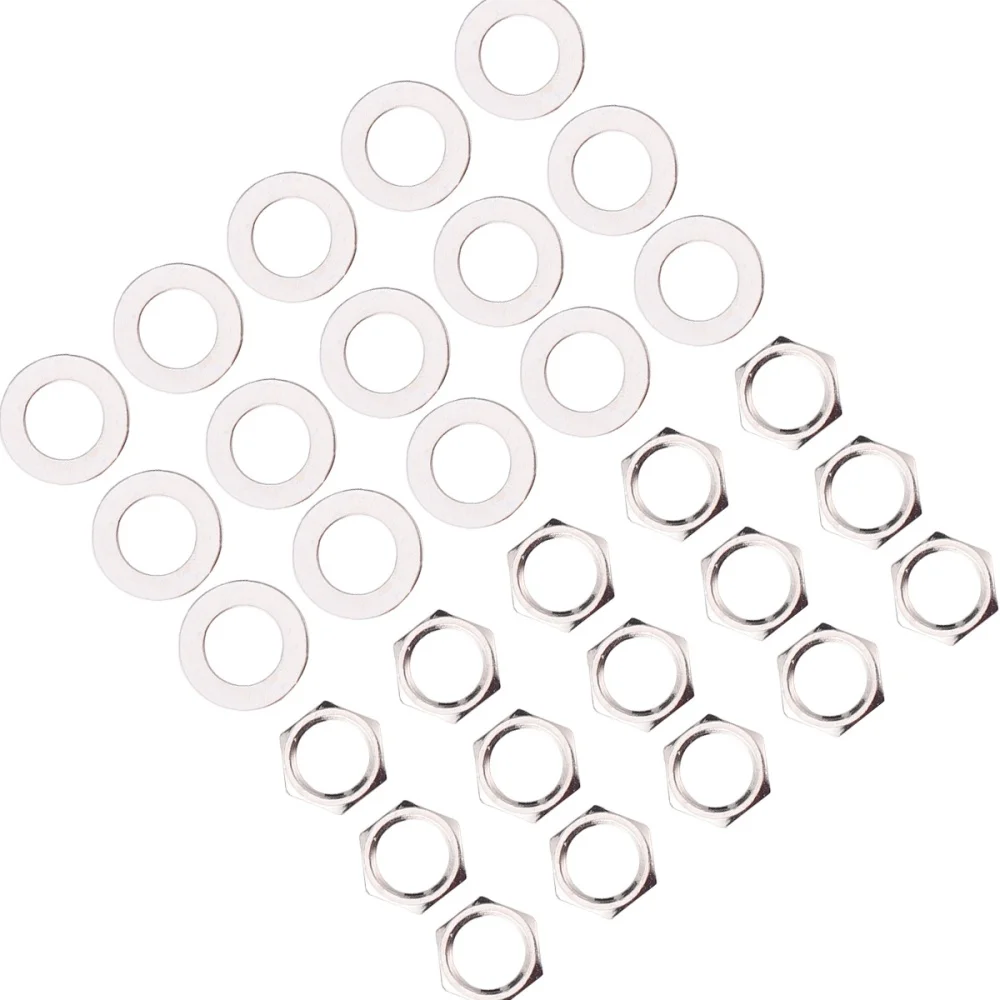 40 stücke gitarre mutter dichtung potentiometer mutter und dichtung kleine metall elektrische gitarre teile für home shop m7 stil free globa