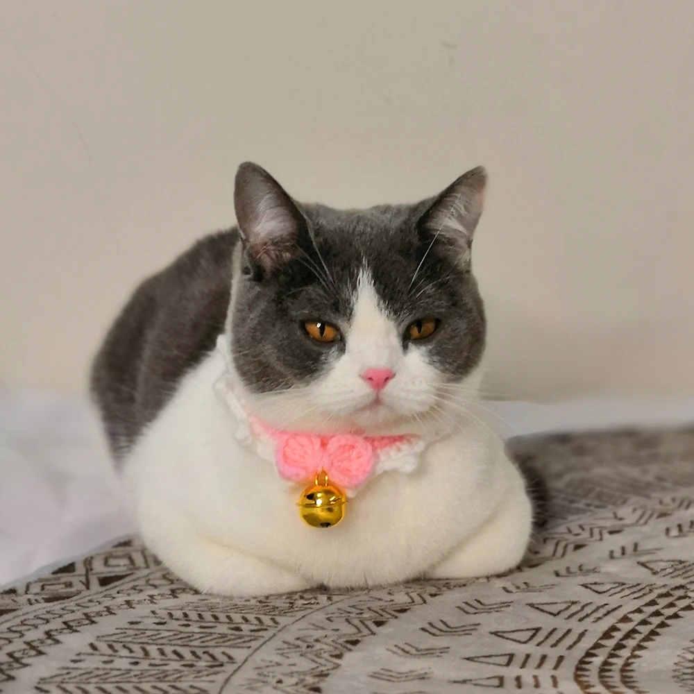 Платье с жемчужным бантиком щенок ожерелье Регулируемый ошейник для собаки кота