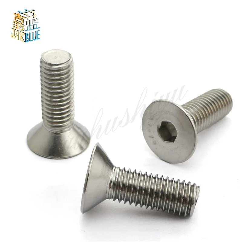 

100/10Pcs DIN7991 GB70.3 ISO10642 JISB1194 M2 M2.5 M3 M4 M5 M6 304 Stainless Steel Hexagonal Countersunk Screws Flat Head Screw