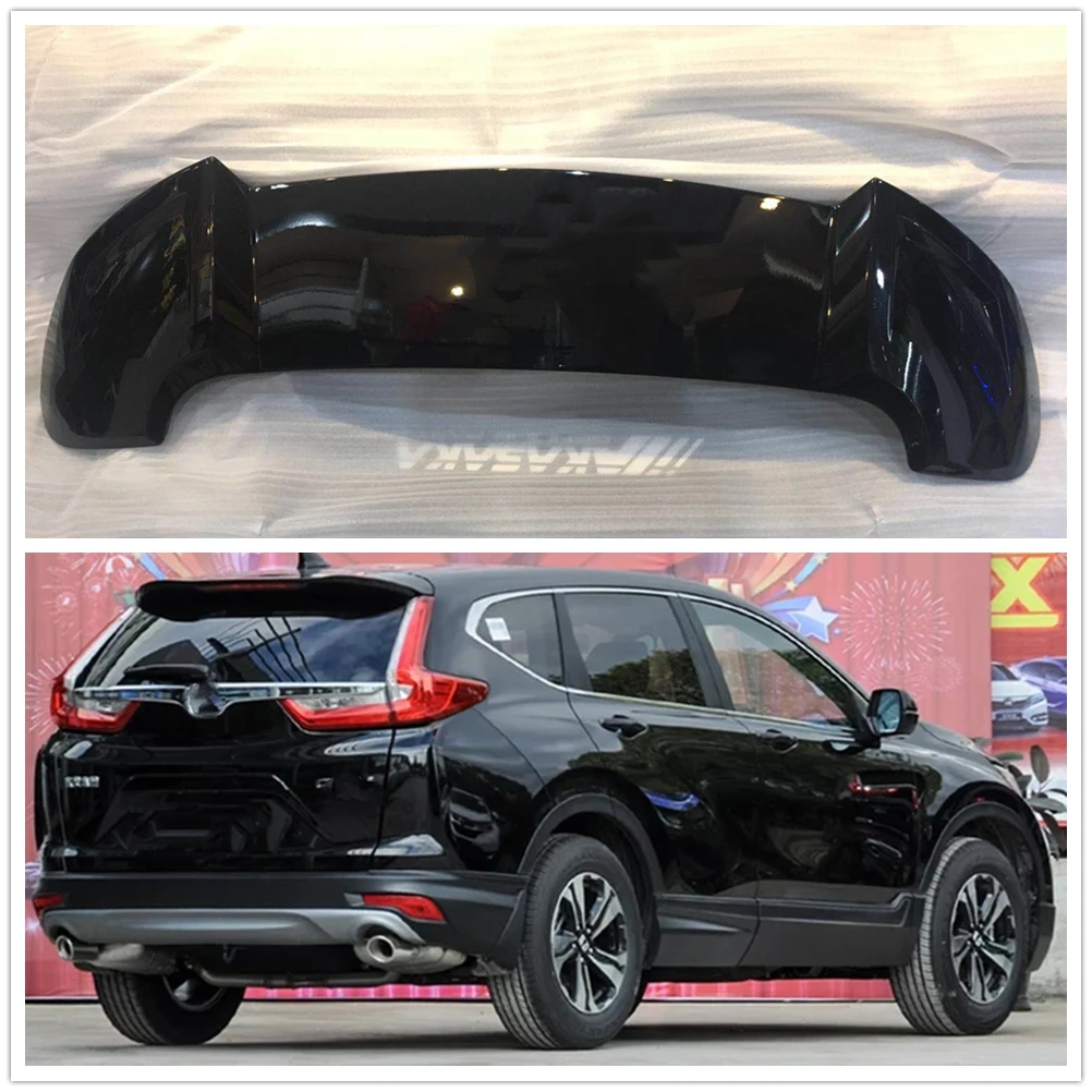 AKASAKA Black Rear Trunk Spoiler Wing For Honda CRV CR-V 2017 2018 2019 5th Sport Modified Car Kit Tail Window Trim Splitter Lip
