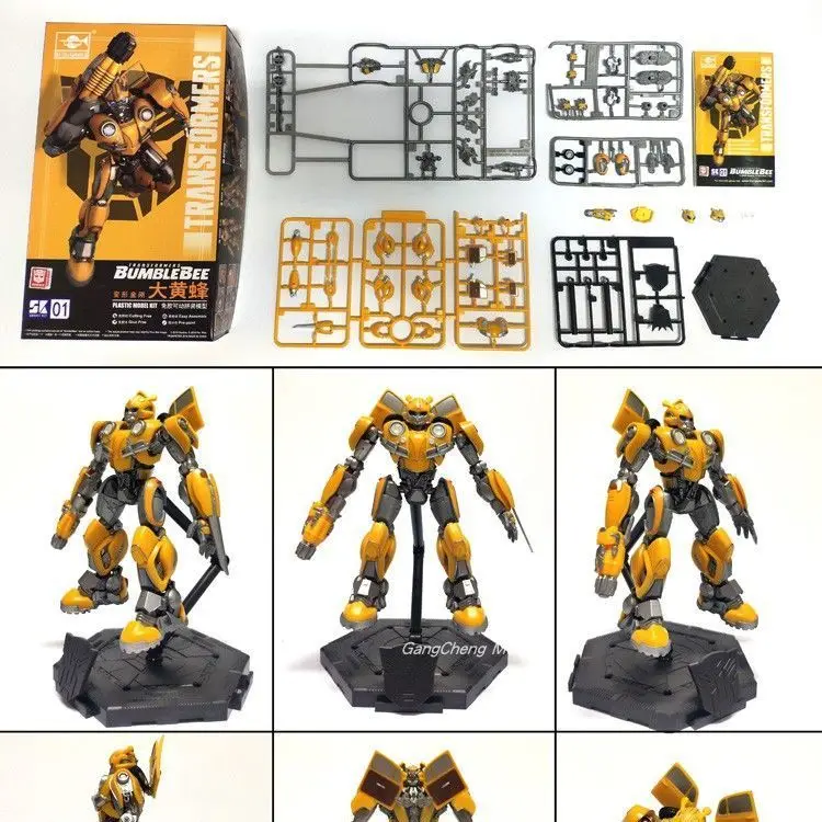 

Deformation robot Bumblebee Glue-free pre-separation actionable pocket plastic assembly model
