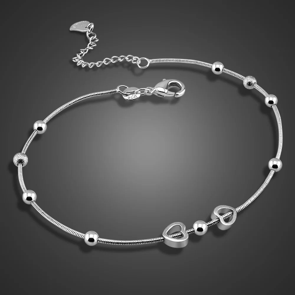 Браслет на ногу женский из серебра 100% пробы 25 см|Анклеты| |