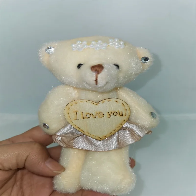 

New 12CM 1PCS Cartoon Bouquet Bear Bear Plush Toy Pendant Animal Valentine Gift Girl Loves Cheap HANDANWEIRAN