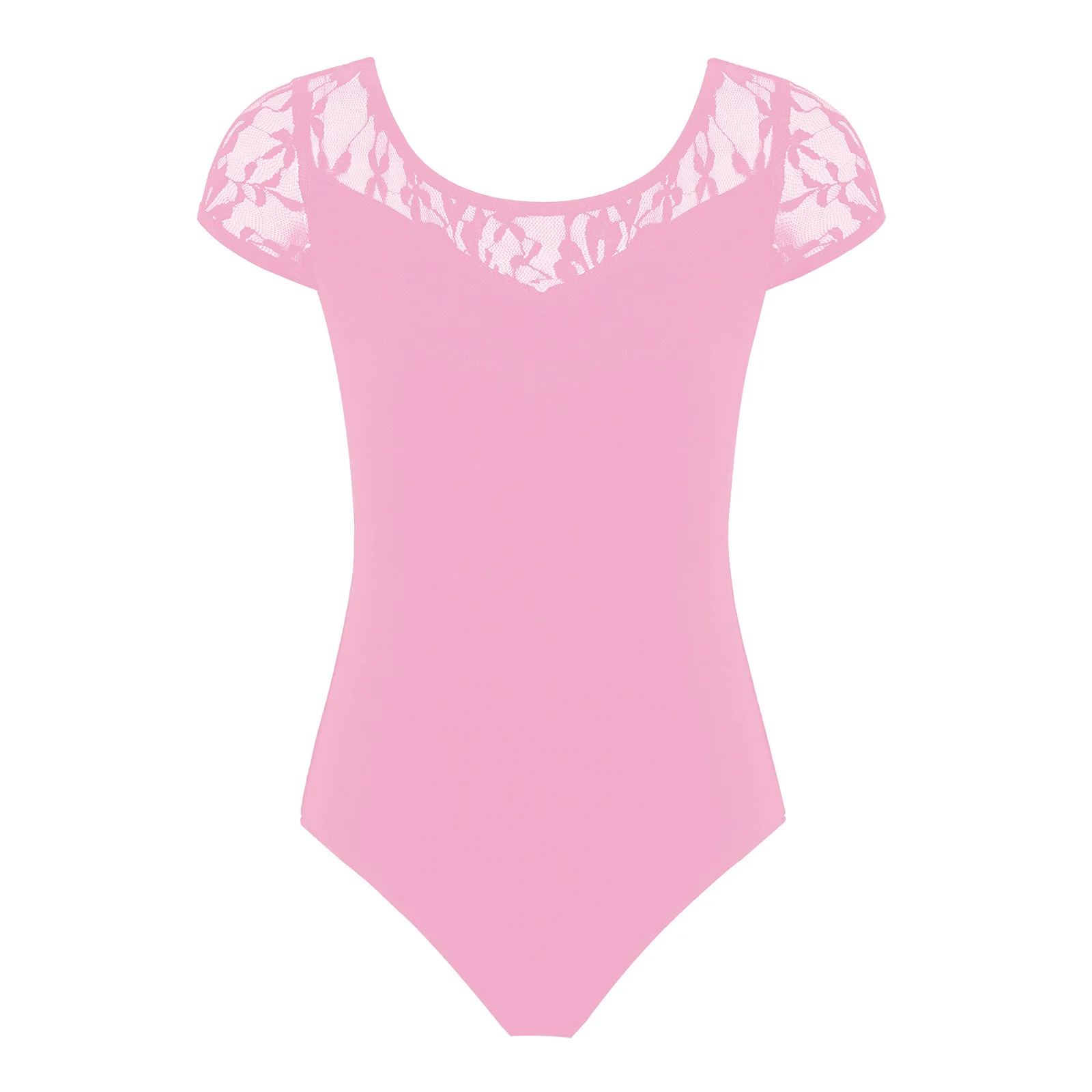 

Kids Girls Ballerina One-Piece Ballet Dancewear Lace Short Sleeves Ballet Leotard Bodysuit Gymnastics Leotards Dancing Costumes