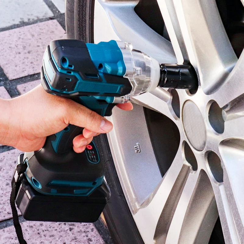 

JUNEFOR 520 N.m Electric Brushless Wrench Impact Cordless Wrench For Makita 18V Battery Tools Electric Screwdriver 1/2 Socket
