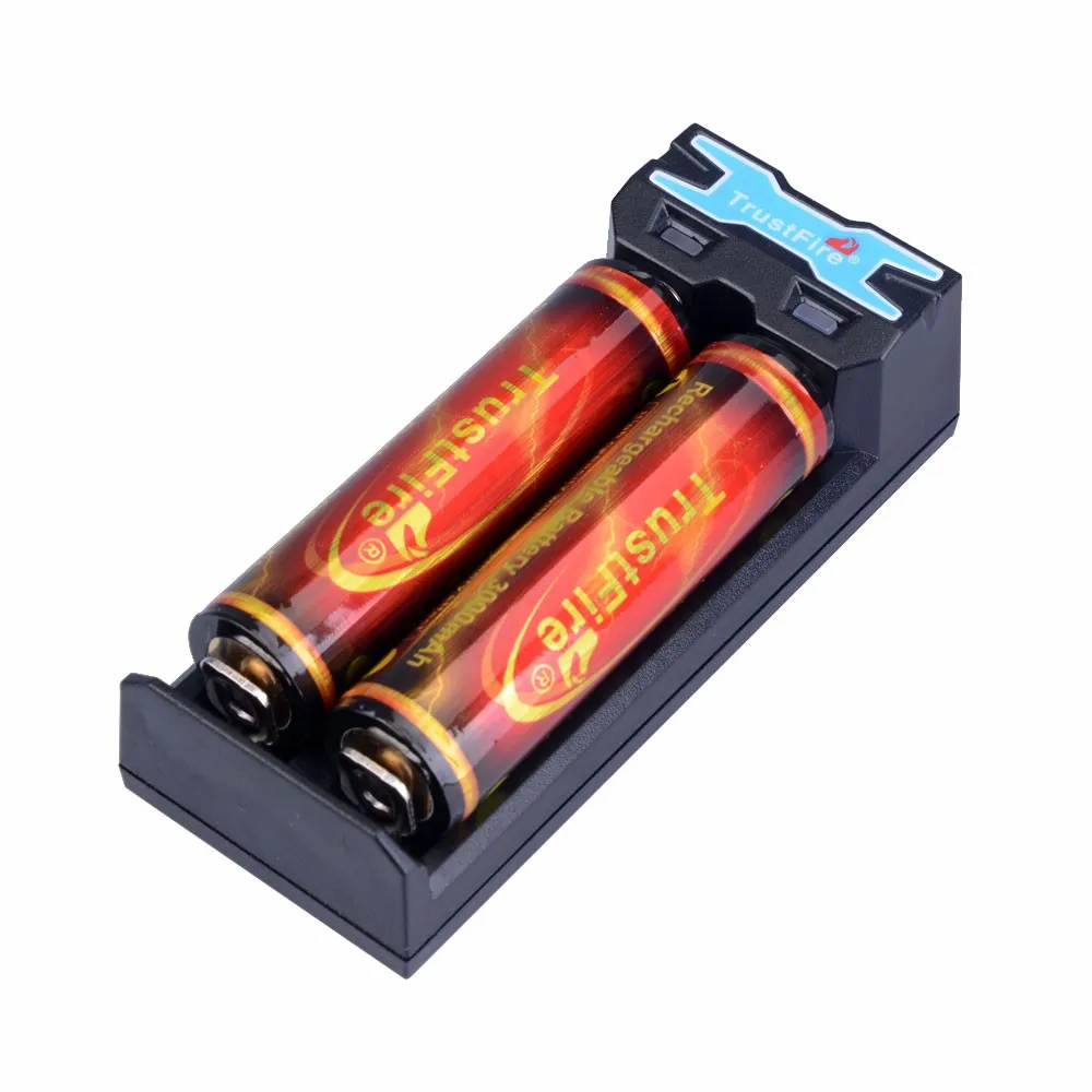 TrustFire TR-016 USB Li-ion Battery Charger 2 Slots + 2PCS 18650 3000mah 3.7V Rechargeable Protected Batteries | Электроника
