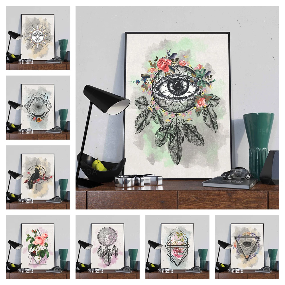

Canvas Pictures Eagle Home Decoration Animal Paintings Poster Butterfly HD Prints Wall Art Modular for Living Room No Framework