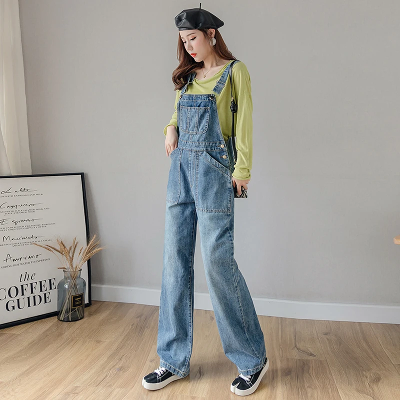 Новый европейский стиль 2019 корейский уличный винтажный джинсовый комбинезон