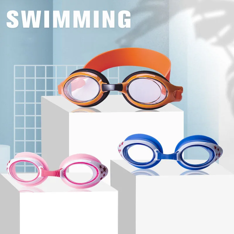 

2022 New Waterproof Anti-fog High-definition Swimming Goggles Flat Silicone Adjustable Surfing Eyewear For Boys And Girls