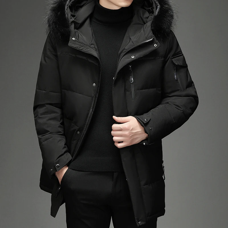 2023 New Winter Down Jacket Men Thickened Short Jacket Men Hooded Zipper Winter Parka Coat Men Plus Size S-4XL
