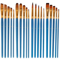 5pcs paint brushes set short rod for oil acrylic brush watercolor brushes nylon hair painting brush professional art supplies