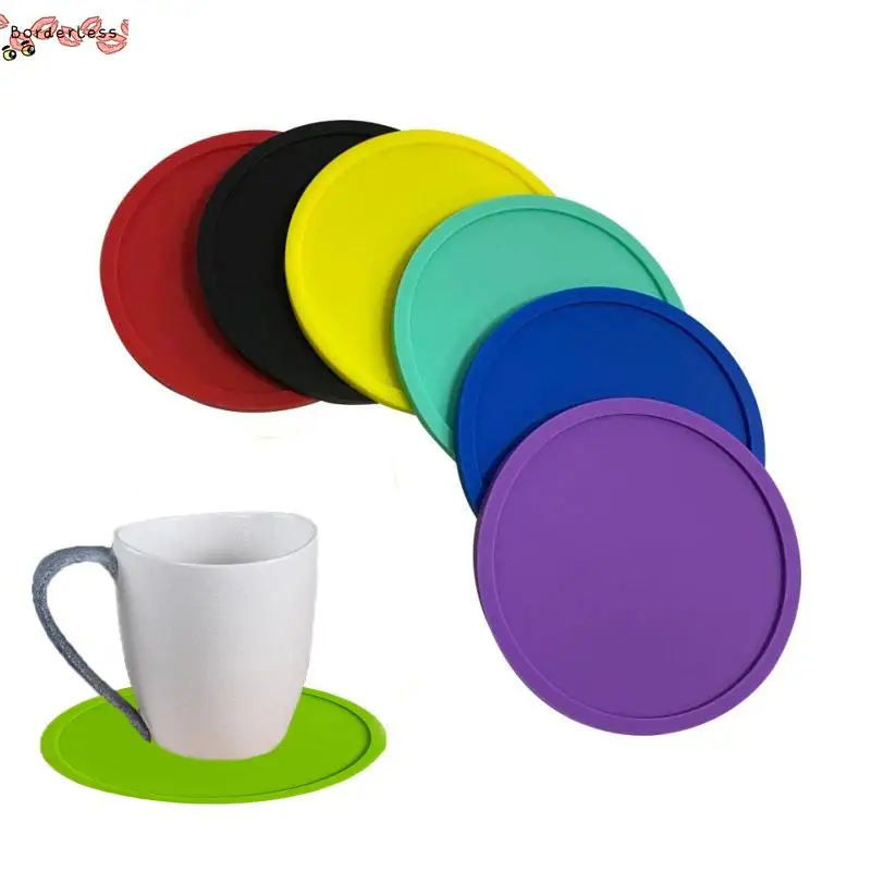 

Non-toxic Tasteless Heat Insulation Waterproof Placemat Table Mat Silicone Coaster Cup Coaster Coffee Drinkware Pad Home Decor