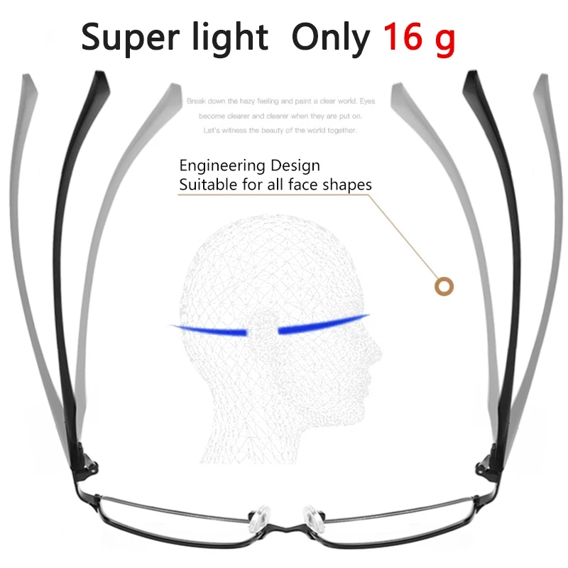 Очки для чтения мужские фотохромные с защитой от ультрафиолета