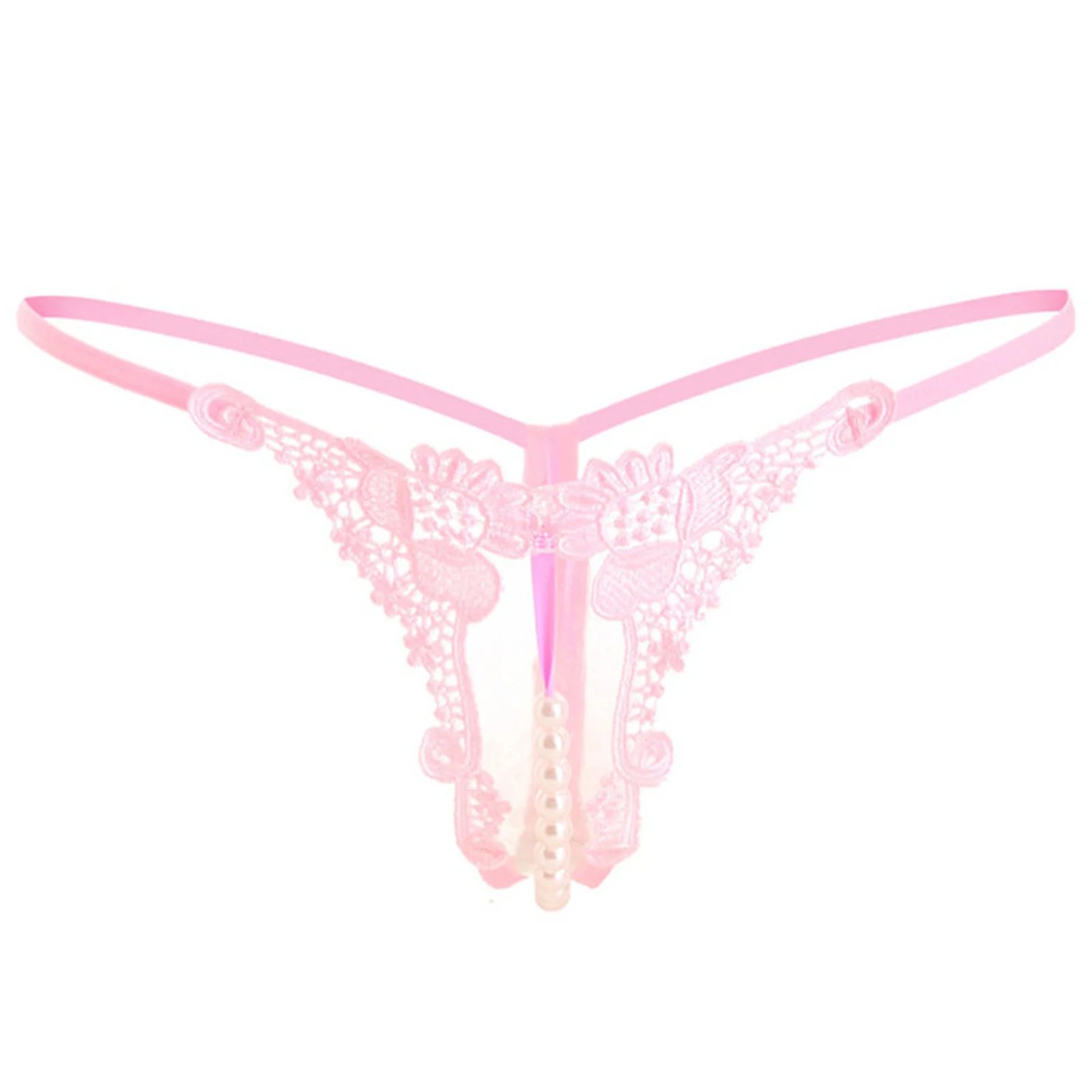 Мужские трусы стринги с цветочной вышивкой жемчугом |