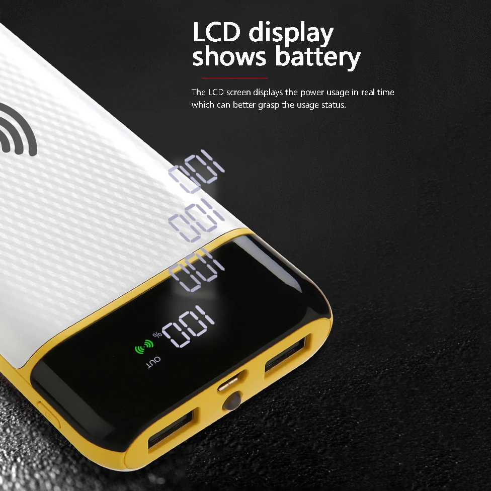 Fast charging wireless mobile power 20000mAh external battery portable phone charger universal 2 USB tablet | Мобильные телефоны и