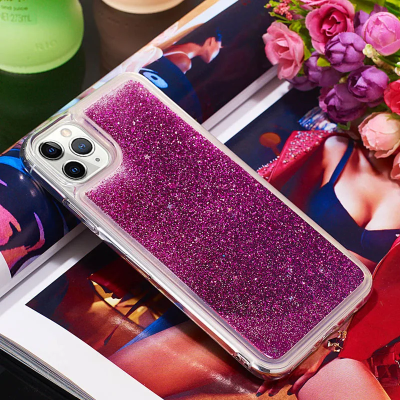 ТПУ динамический жидкостный Мягкий силиконовый чехол для iPhone 11Pro max Xr XS 6 Чехол для samsung S8 S9PLUS S7Edge Note 10 PRO 8