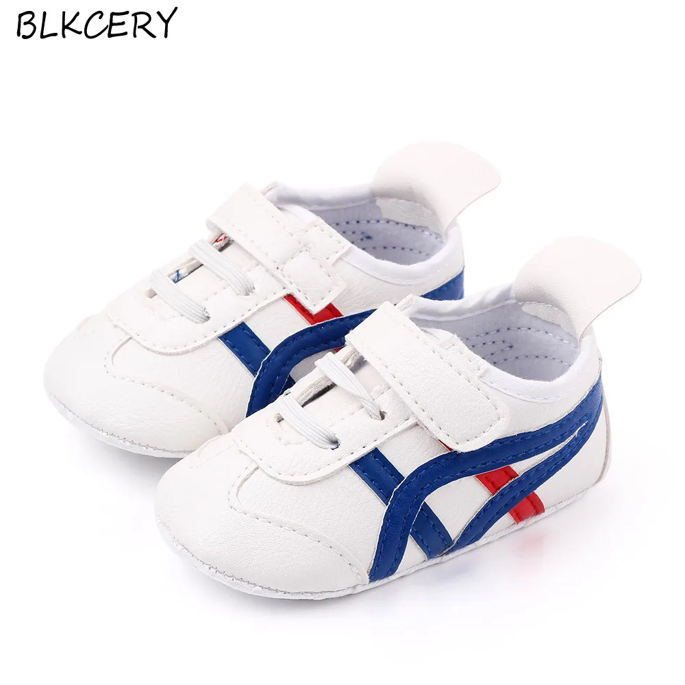 

New Baby First Walkers Newborn Toddler Baby Girls Boys PU Leather Shoes Casual Crib Shoes Anti Slip Walking Shoes 0-18M Trainers