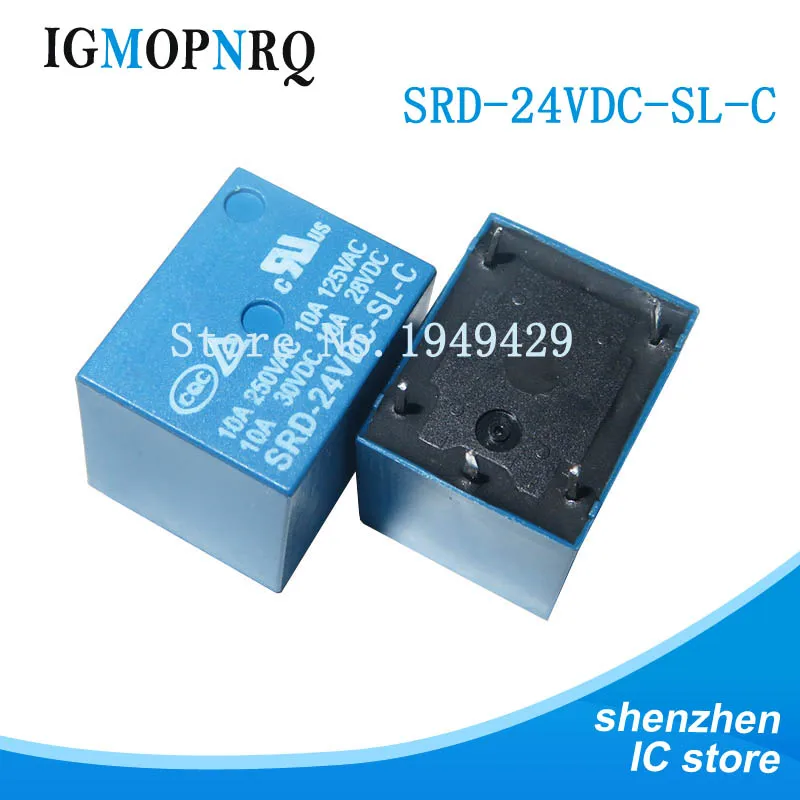 5 шт. реле SRD-03VDC-SL-C SRD-05VDC-SL-C SRD-06VDC-SL-C SRD-09VDC-SL-C 3В 5В 6В 9В 12В 24В 10А 250В 5PIN T73