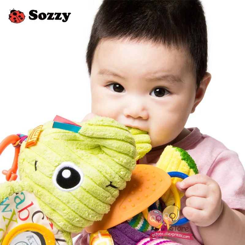 Sozzy милые плюшевые мягкие животные текстурированная мягкая кровать подвеска на коляску кроватку Декор активность игры Забавные игрушки для детей мобильный