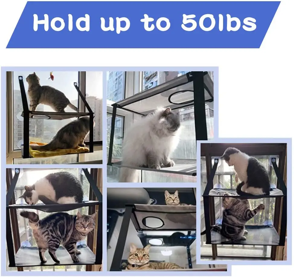 

Window Hammock Cat Hammock Summer Hanging Bed Double-Layer Hanging Pet Hammock Hanging Litter Cat Bed
