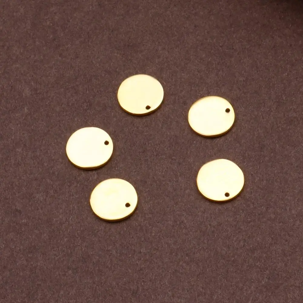 

5Pcs/Lot Solid Round Charm For Jewelry Finding DIY Earring Pendant Accessories