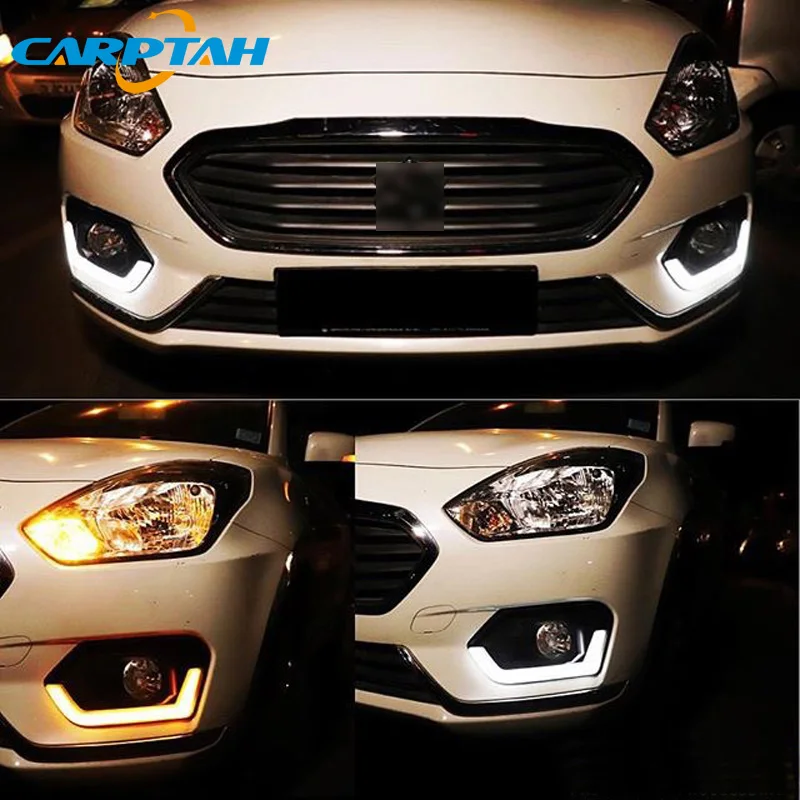 Светодиодный дневной светильник для Suzuki Dzire 2017 2018 2019 Водонепроницаемый желтый