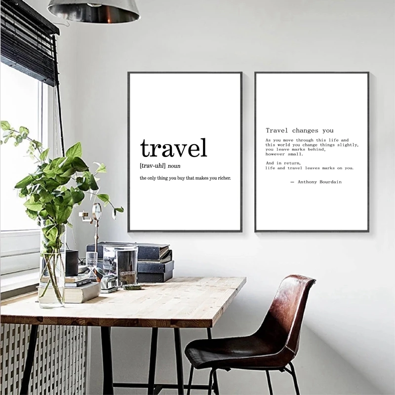 Художественный принт на холсте Anthony burdain современный минимализм черно белый