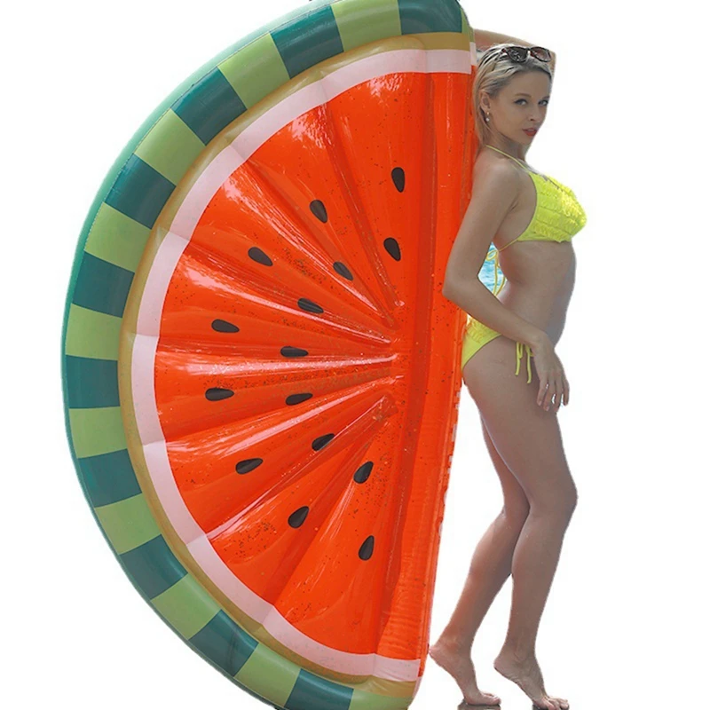 

1 PCS Floating Island Fruit Floating Bed Inflatable Watermelon Shape Unisex PVC Swimming Mattress Water Supplies Float Pool Toy
