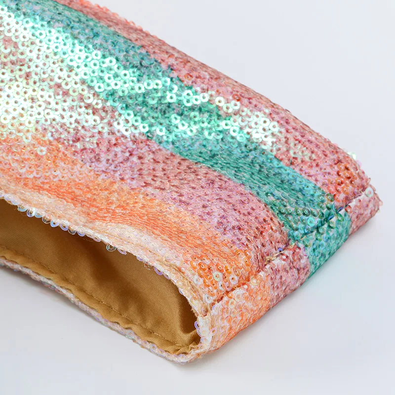 Роскошные сумки с разноцветными радужными блестками женская сумка вечерние