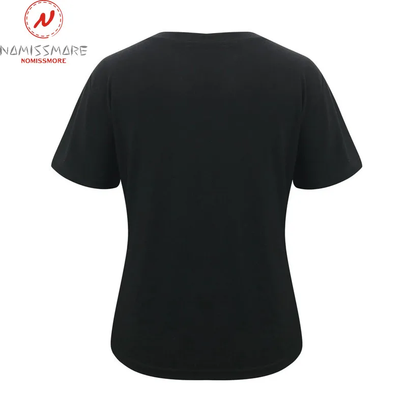 

Fashion Women Summer Solid Color T-Shirts Sing-Breasted Decor V-Neck Short Sleeve Slim Pulloverd Short Top for Streetwear