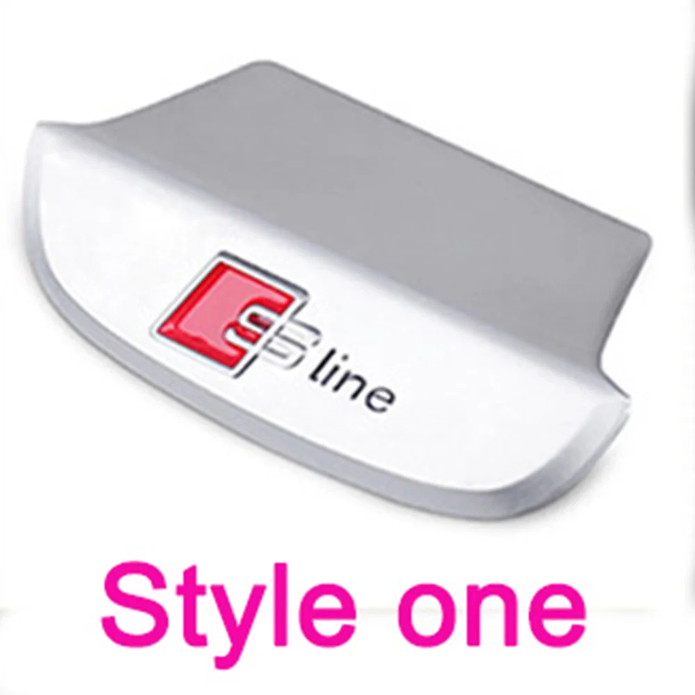Style one Автомобильный Стайлинг Sline из нержавеющей стали, руль автомобиля, логотип для Au di Sline A4 Q5, внутренняя отделка, модифицированные металлические наклейки для автомобиля - Название цвета: Style one