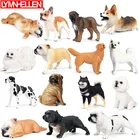 Имитация модели для собак с дикими животными, корги, мопс, бульдог, померанский пудель, Сиба-ину, фигурка, украшение, детские игрушки, подарки