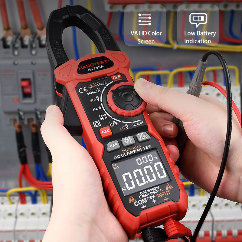 1000V 1000A амперометрический клещи переменного тока AC/DC напряжение Цифровой
