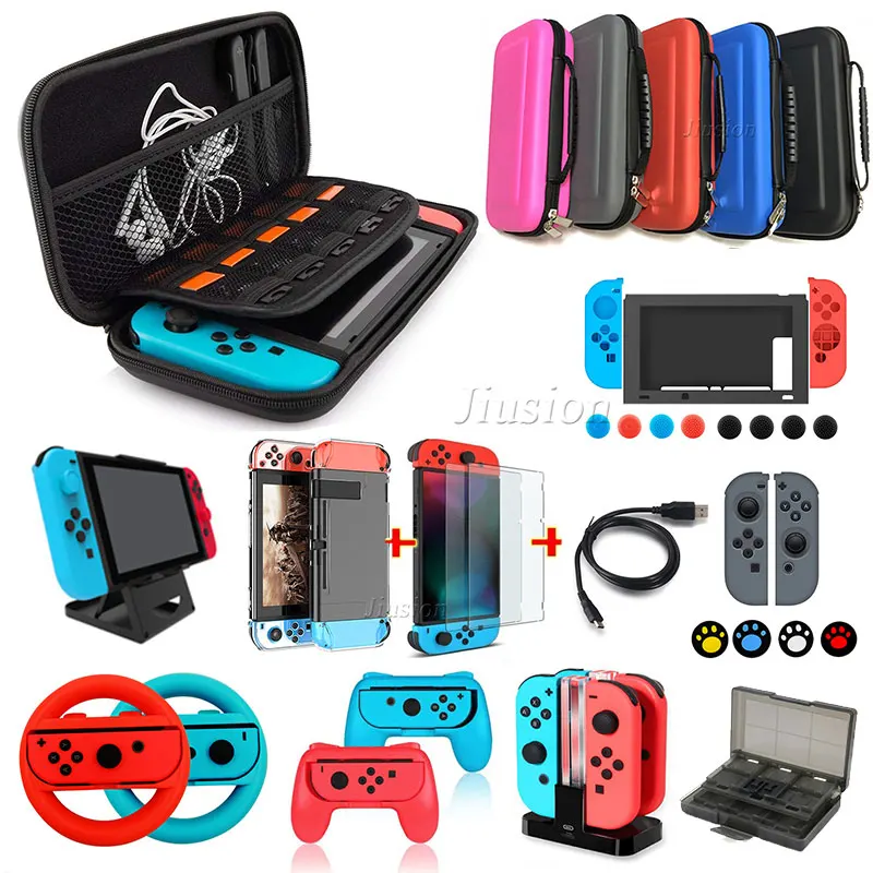 Набор аксессуаров для Nintendo Switch Жесткий Чехол сумка путешествий Защитная пленка