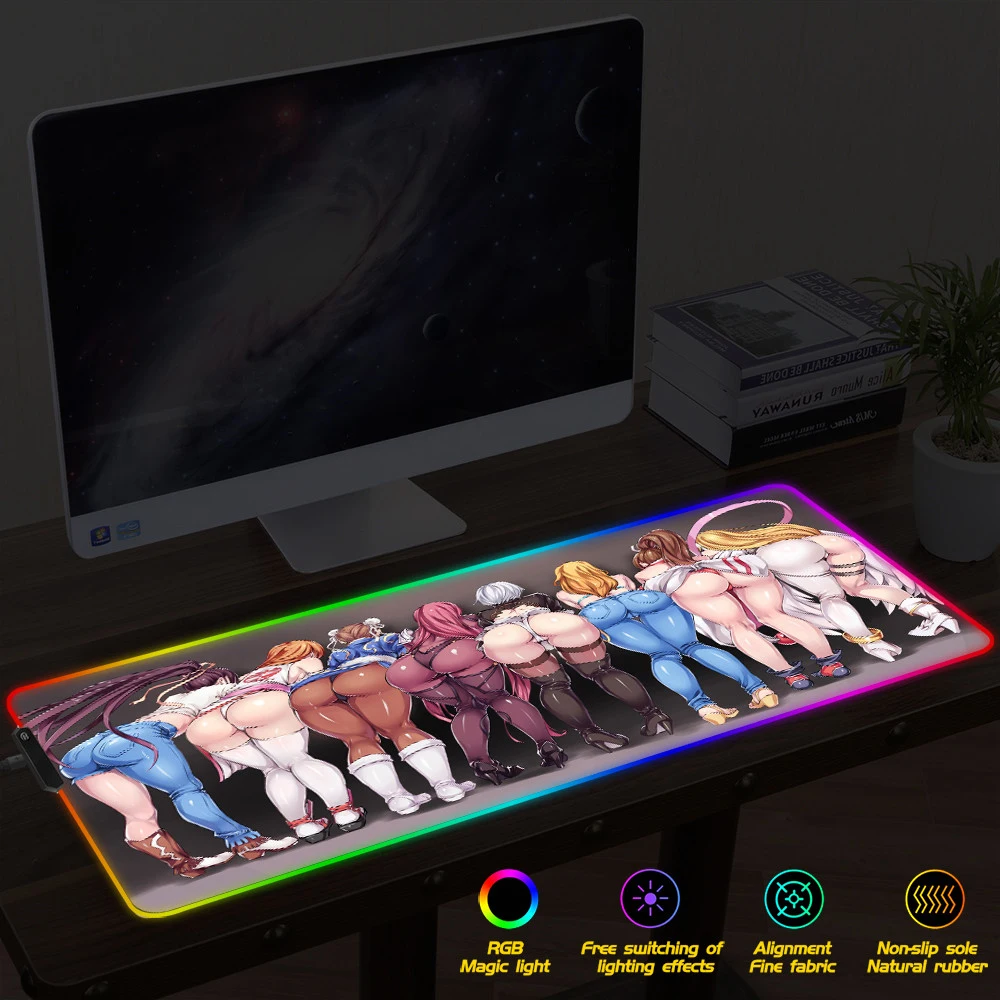 FFFAS RGB светодиодный коврик для мыши сексуальная игра группа красоты новые горячие