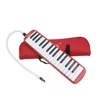 32 key melodica musical instrument with carry bag red