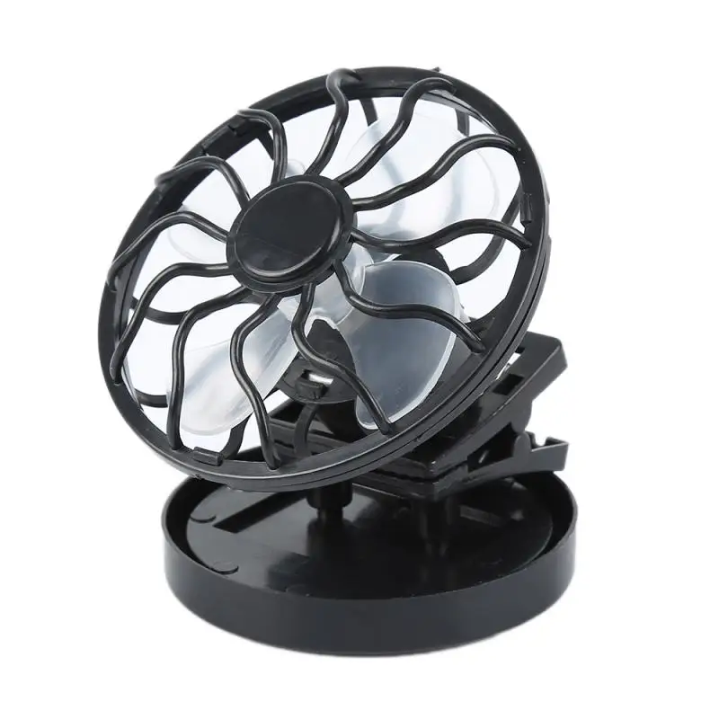 

For Travel Camping Cooling Outdoor Fishing Clip-on Solar Sun Powered Fan Panel Black Cooling Cell Fan Portable Solar Fan Newest