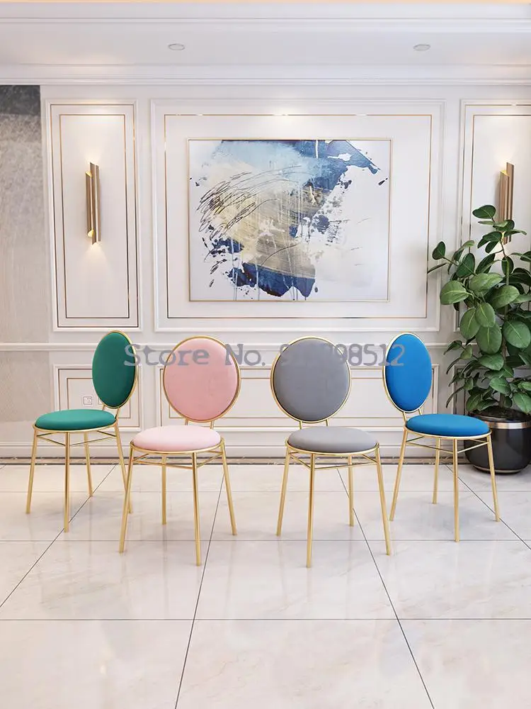 Обеденный стул для дома современный минималистичный табурет со спинкой отдыха