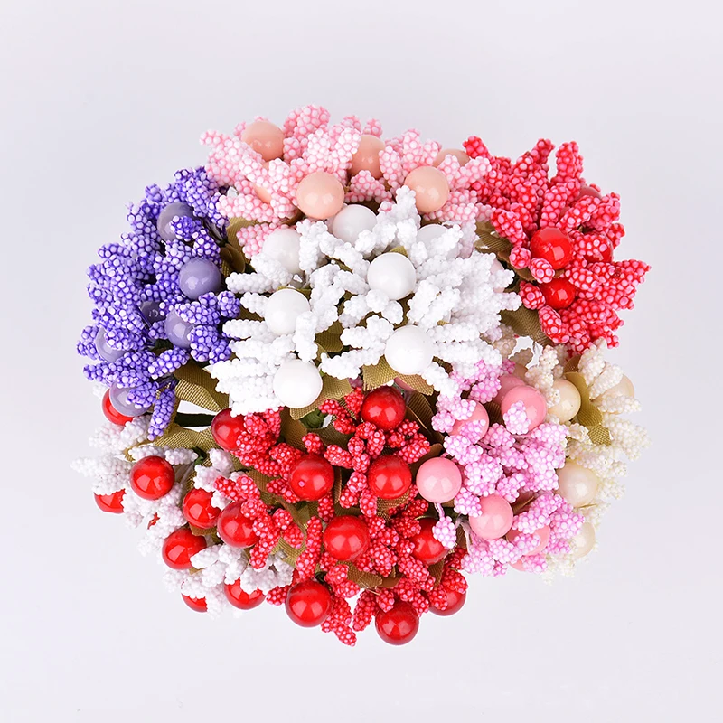 

1bunch Mulberry Cherry Mini Flowers Berry Artificial Plants Home Party Wedding Decor DIY Craft Brooch Scrapbooking Accessories